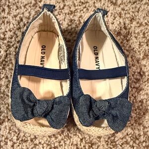 Old Navy Kids Denim Bow Flats